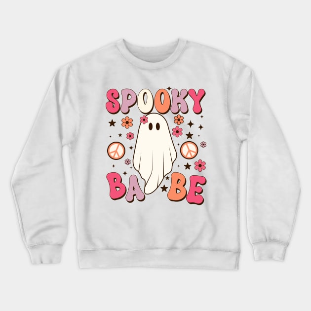 Spooky Babe Crewneck Sweatshirt by LMW Art